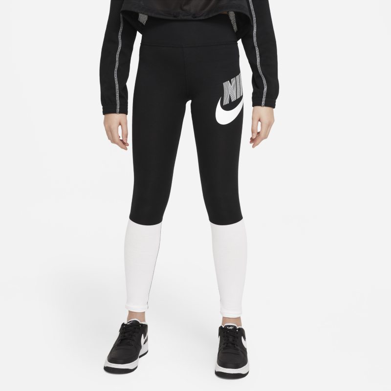 Image of Leggings da ballo a vita alta Nike Sportswear Favorites – Ragazza - Nero