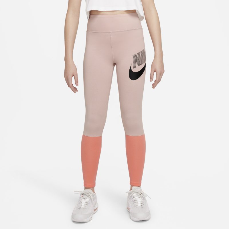 Image of Leggings da ballo a vita alta Nike Sportswear Favorites – Ragazza - Rosa