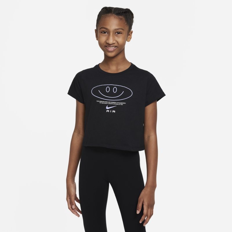 Kort t-shirt Nike Air för ungdom (tjejer) - Svart