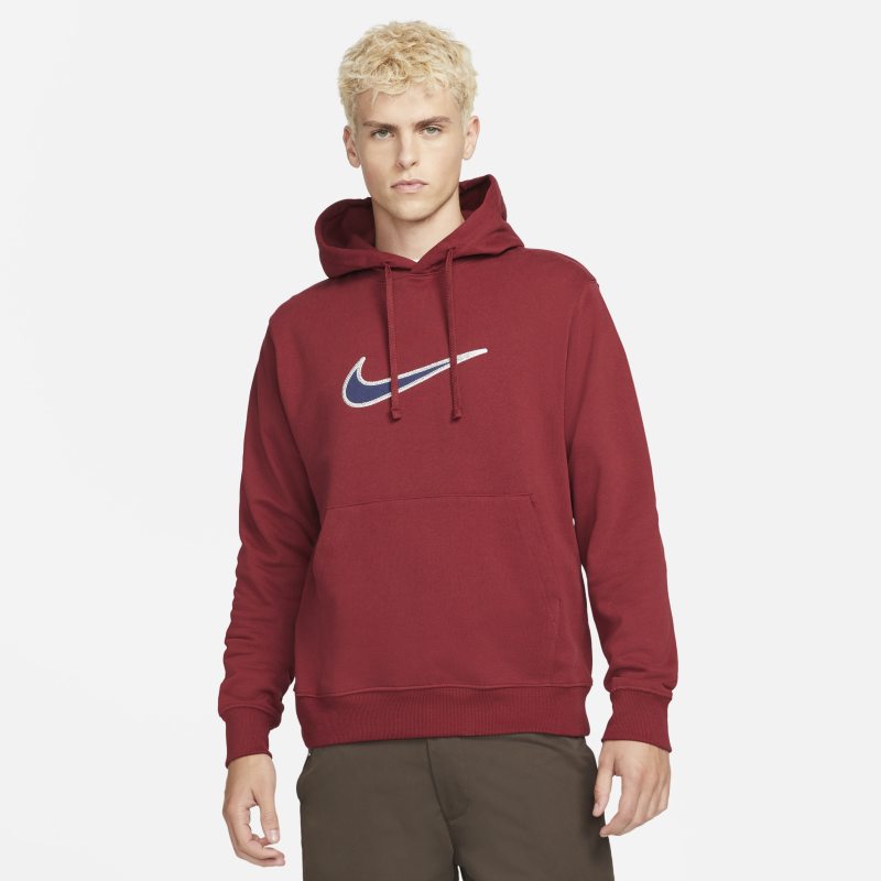 Nike Sportswear Swoosh Sudadera con capucha de tejido Fleece - Hombre - Rojo
