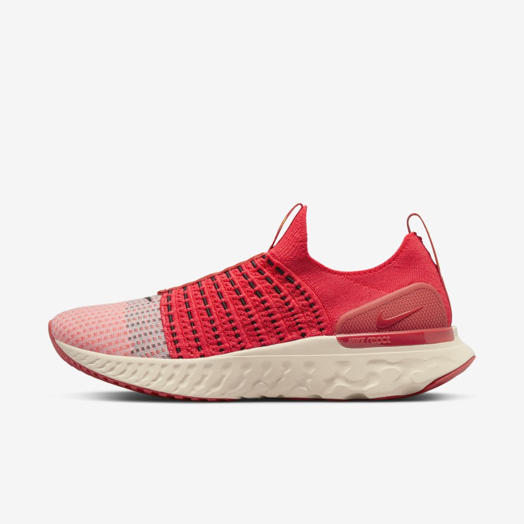 Nike React Phantom Run Flyknit 2 Men's Road Running Shoes In Siren Red ...