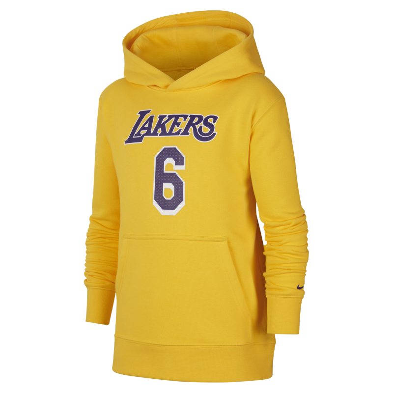 Los Angeles Lakers Sudadera con capucha de tejido Fleece Nike de la NBA - Niño/a - Amarillo