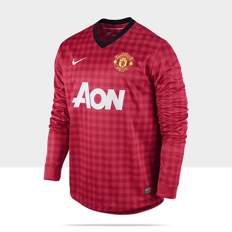  2012/13 Manchester United Replica Long Sleeve Mens Soccer 