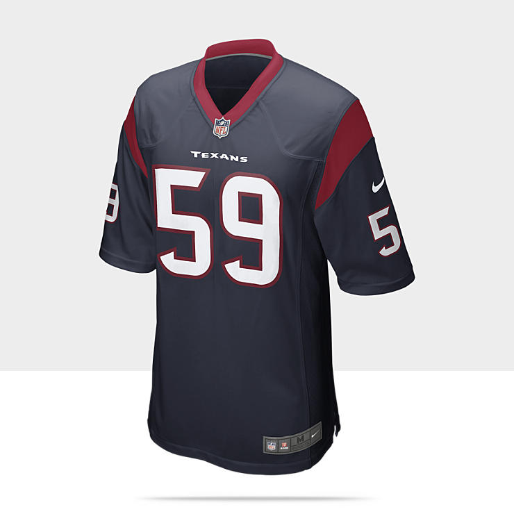    Whitney Mercilus Mens Football Home Game Jersey 468954_470_A