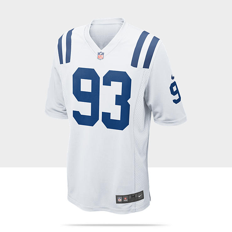   Colts (Dwight Freeney) Mens Football Away Game Jersey 479388_101_A