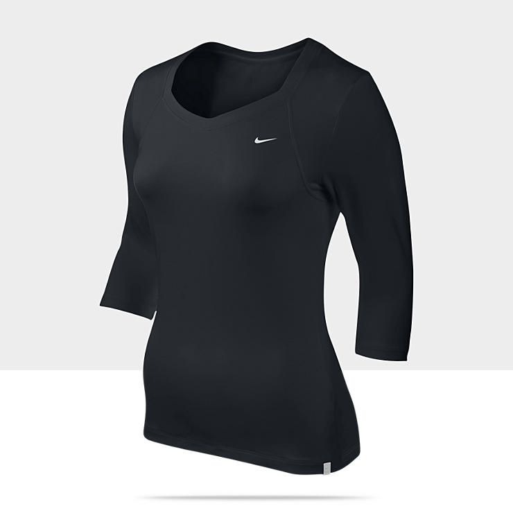 Nike 3 4 Sleeve Jersey Womens Tennis Shirt 480773_010_A