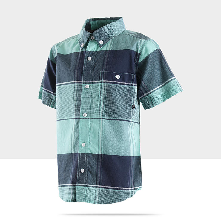 nike 6 0 plaid button down pre school boys shirt $ 36 00