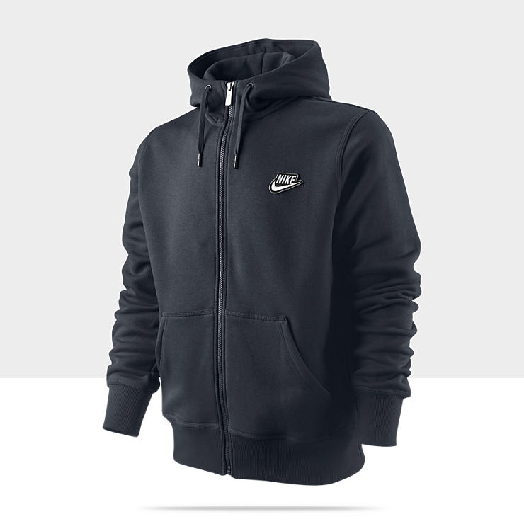 Nike Brushed Full Zip Mens Hoodie 510138_473_A