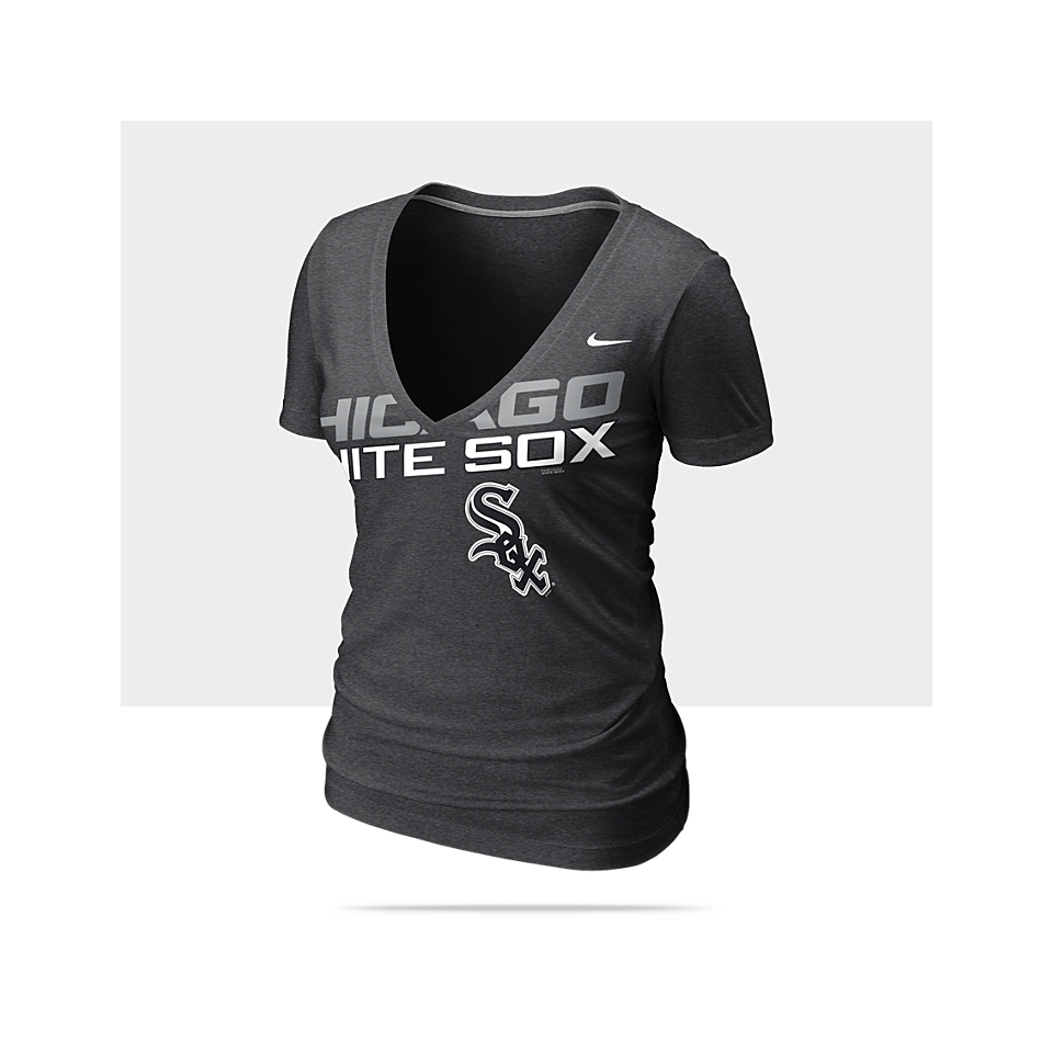  Nike Deep V Womens (MLB White Sox) Womens T Shirt