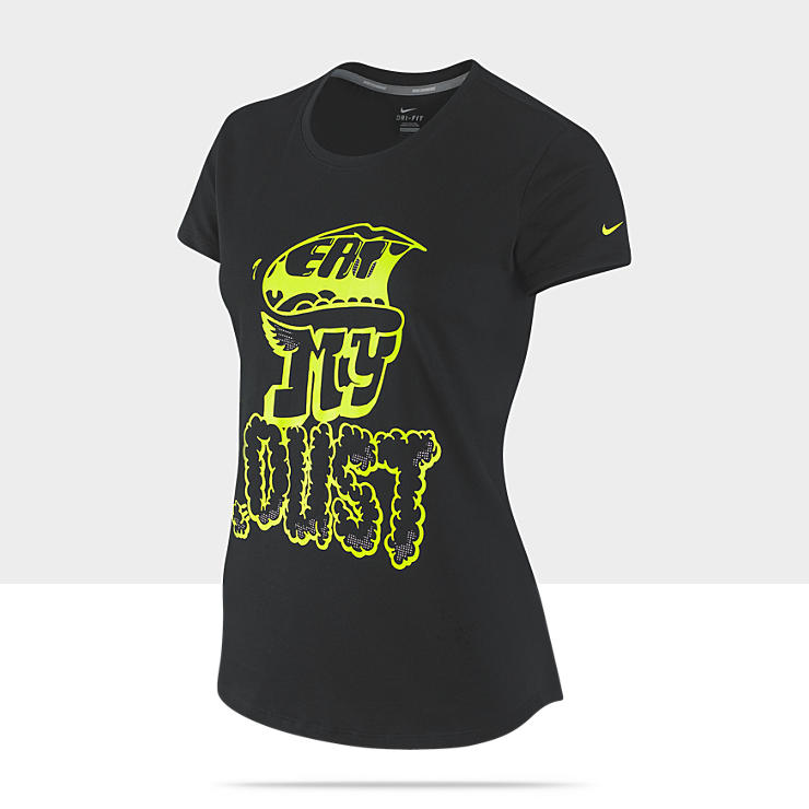 nike dri fit cruiser eat my dust women s running t shirt $ 28 00