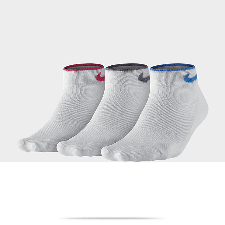 Nike Dri FIT Half Cushion Low Cut Kids Socks (Large/3 Pair)