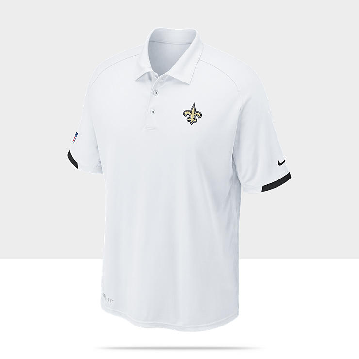 nike dri fit practice nfl saints men s polo $ 65 00