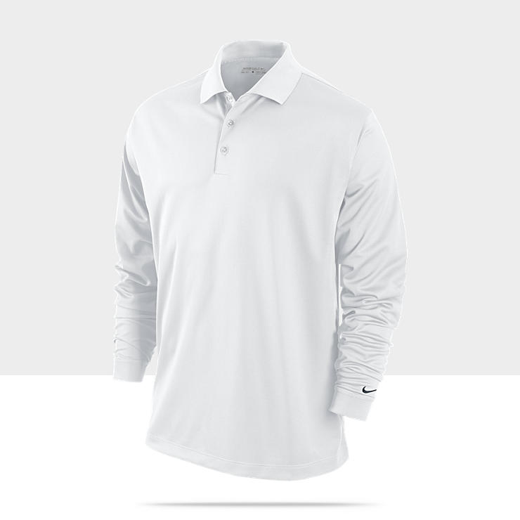 Nike Dri FIT Stretch Tech Long Sleeve Mens Golf Polo 381236_100_A