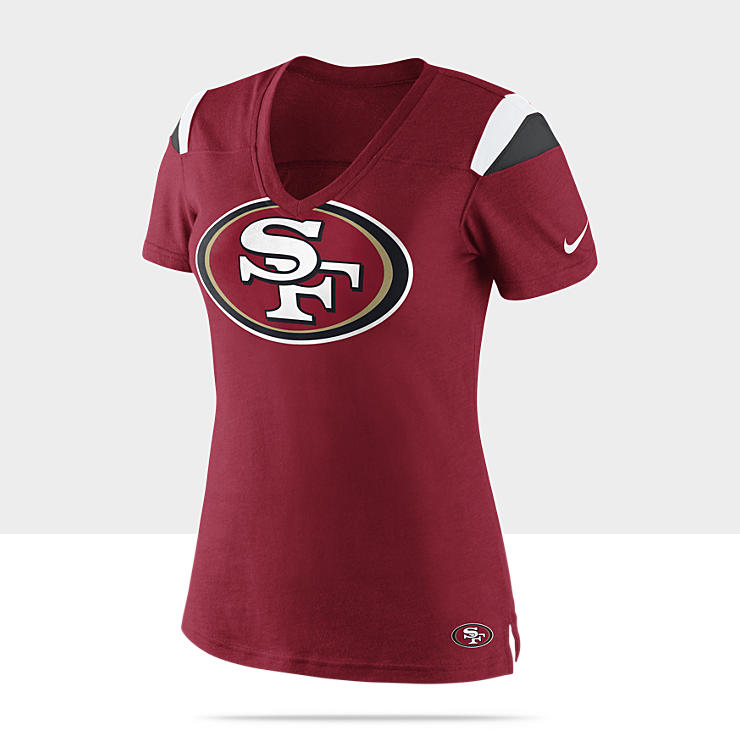 nike fashion v neck nfl 49ers women s t shirt $ 40 00