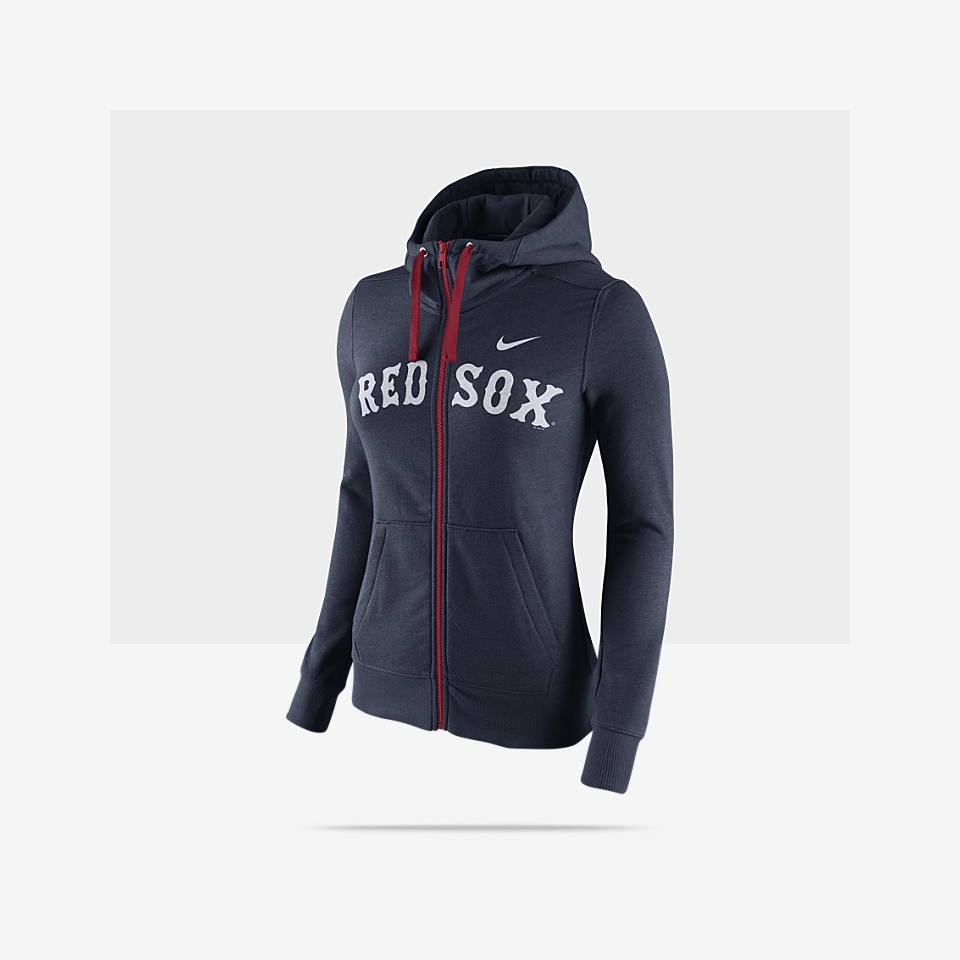 Nike Full Zip Blended 1.4 (MLB Red Sox) Womens Hoodie