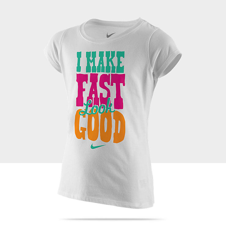 nike i make fast look good girls t shirt $ 17 00 $ 13 97