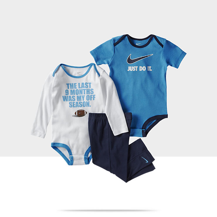  Nike Just Do It Ball Three Piece Infant Boys Bodysuit 