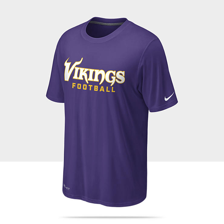 nike legend authentic font nfl vikings men s training t shirt $ 30 00