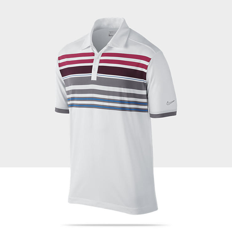 Nike Mesh Performance Stripe Mens Golf Polo 481810_100_A