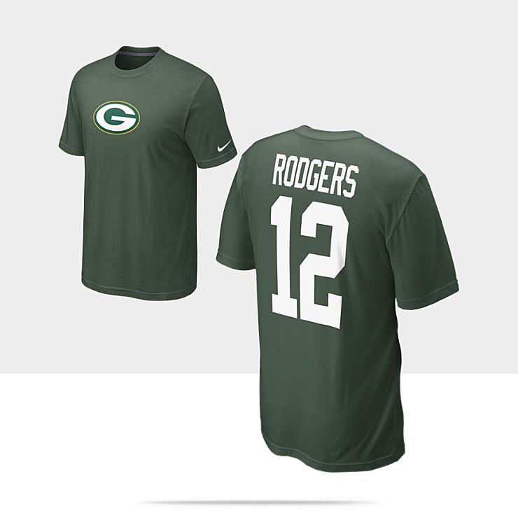 Nike Name and Number NFL Packers   Aaron Rodgers Mens T Shirt 510346 