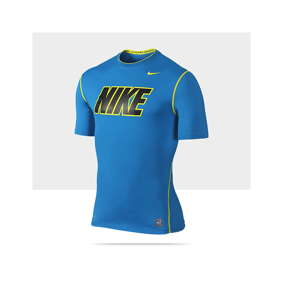  Nike Pro Combat Core Fitted Carbon Mens Shirt