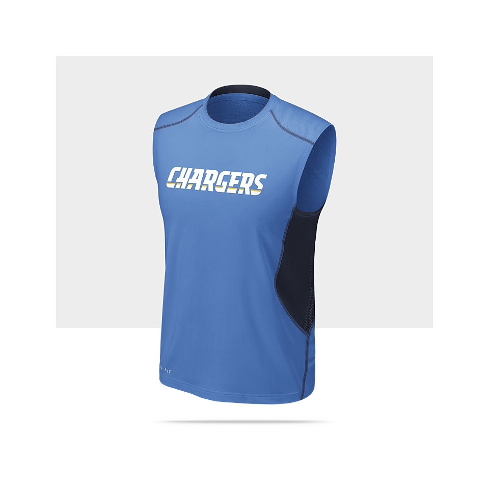 Nike Pro Combat Hypercool 20 Fitted Sleeveless NFL Chargers Mens Shirt 