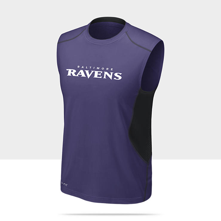 Nike Pro Combat Hypercool 20 Fitted Sleeveless NFL Ravens Mens Shirt 