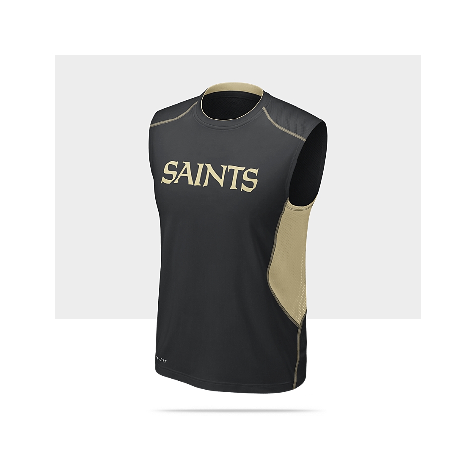Nike Pro Combat Hypercool 20 Fitted Sleeveless NFL Saints Mens Shirt 