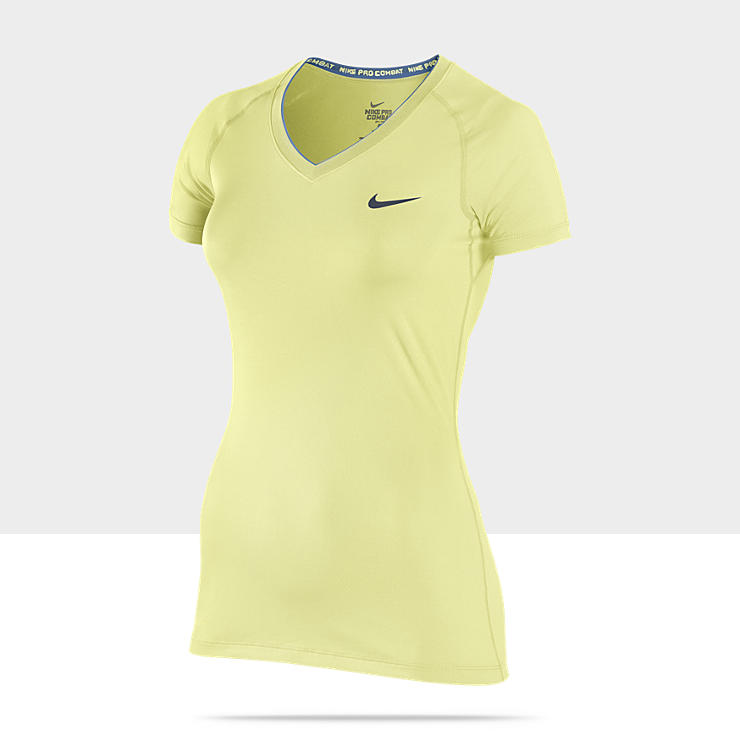 Nike Pro Essentials Fitted V Neck Womens Shirt 458663_333_A