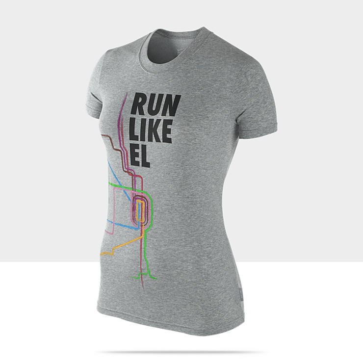 Run Like El (2011 Chicago Marathon) Womens T Shirt Overview