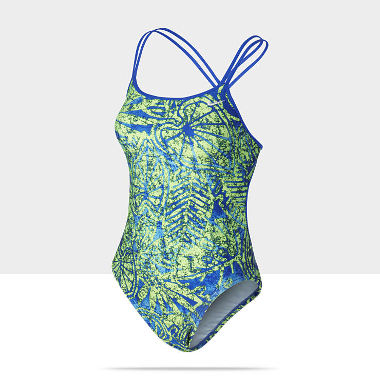  Nike Spider Back Batik Print Womens Tank Swimsuit