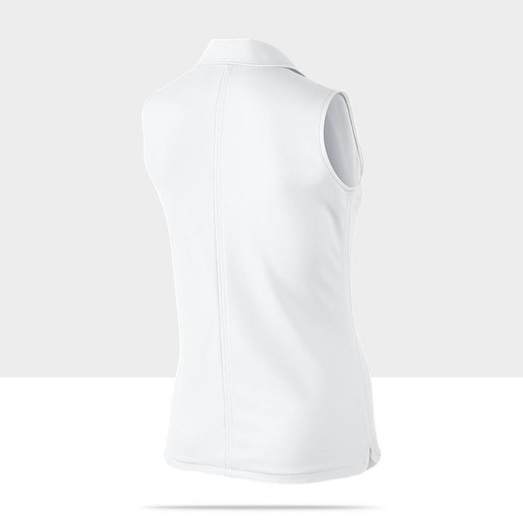 Nike Stitch Detail Sleeveless Womens Golf Polo 483664_100_B