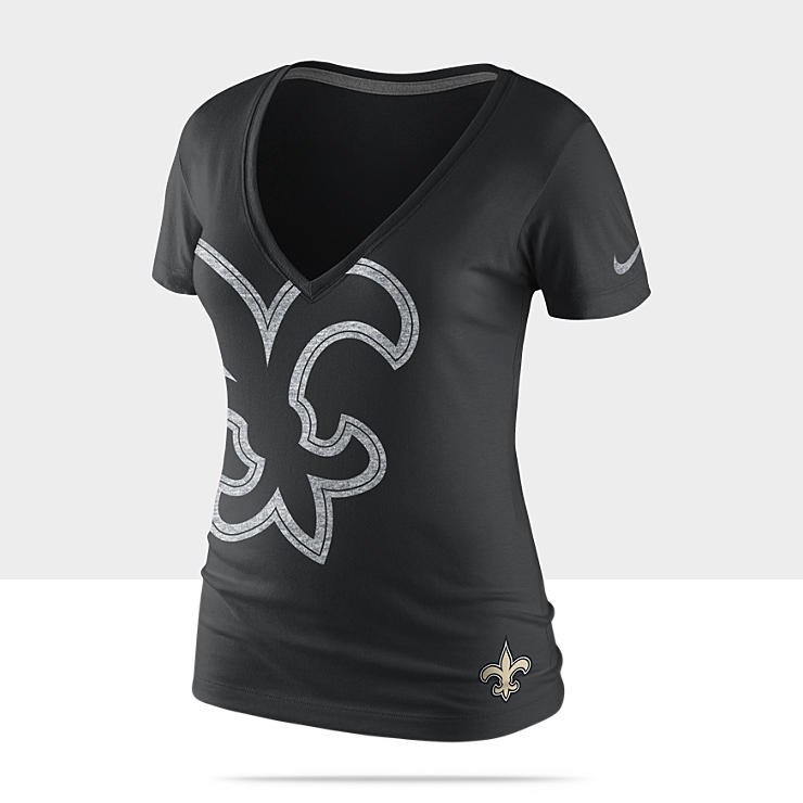  Nike Tri Reverse Logo (NFL Saints) Womens T Shirt