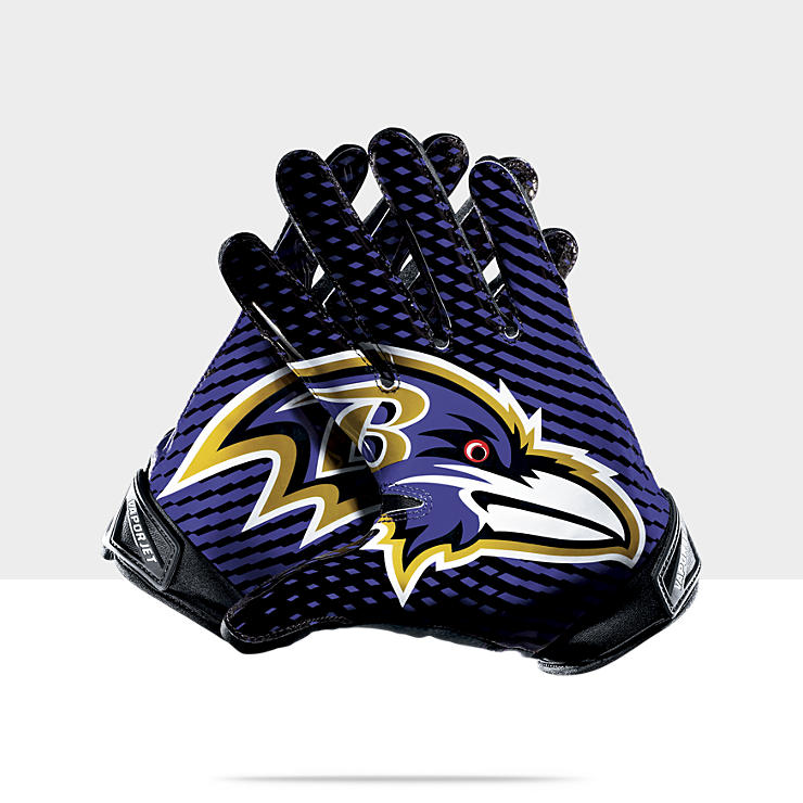 nike vapor jet 2 0 nfl ravens men s football gloves $ 100 00