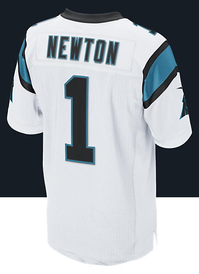    Panthers Cam Newton Mens Football Away Elite Jersey 479110_100_B