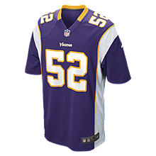   Vikings Chad Greenway Mens Football Home Game Jersey 468959_552_A