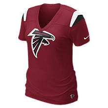 Nike Fashion V Neck NFL Falcons Womens T Shirt 469922_687_A