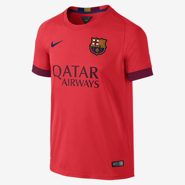 2014/15 FC Barcelona Stadium Away Kids Soccer Jersey.