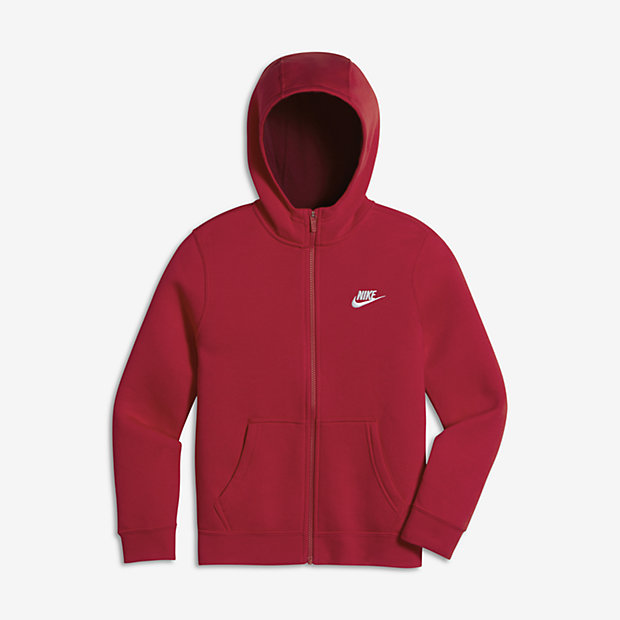 nike zip up hoodie kids grey