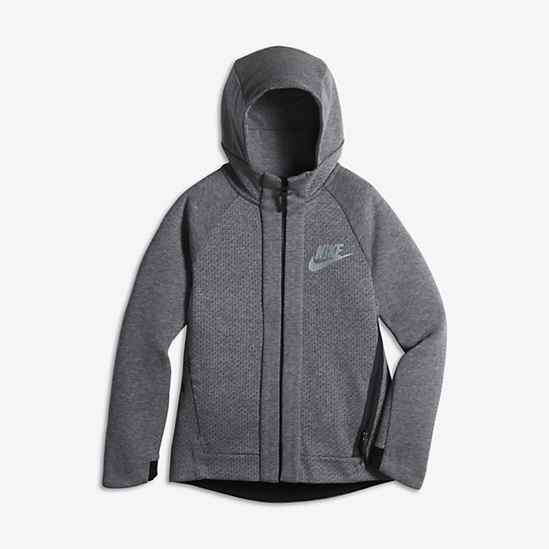 nike tech fleece hoodie kids gold