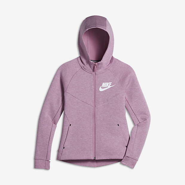 nike tech fleece hoodie kids pink