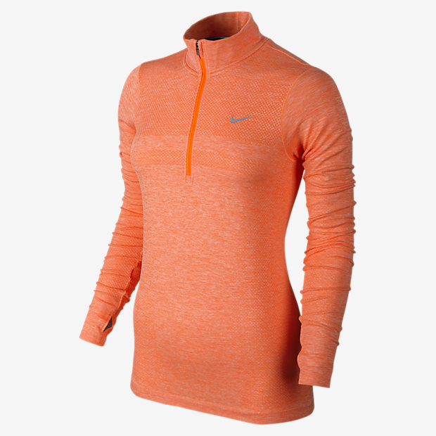 Nike Dri FIT Knit Half Zip Womens Running Shirt.