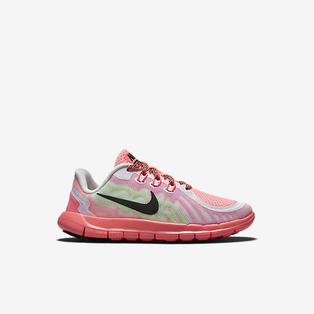 Nike Free 5.0 (10.5c 3y) Preschool Girls Running Shoe.