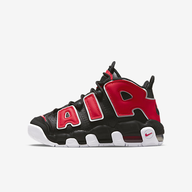 Nike Air More Uptempo Black Red GS 