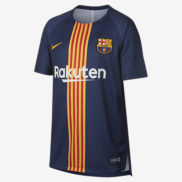 Игровая футболка с коротким рукавом для школьников FC Barcelona Dri-FIT Squad Nike 