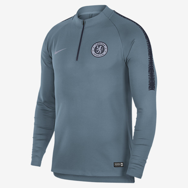 Мужская игровая футболка с длинным рукавом Chelsea FC Dri-FIT Squad Drill Nike 886737995815