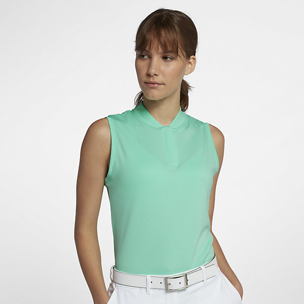 Женская рубашка-поло без рукавов для гольфа Nike Dri-FIT 