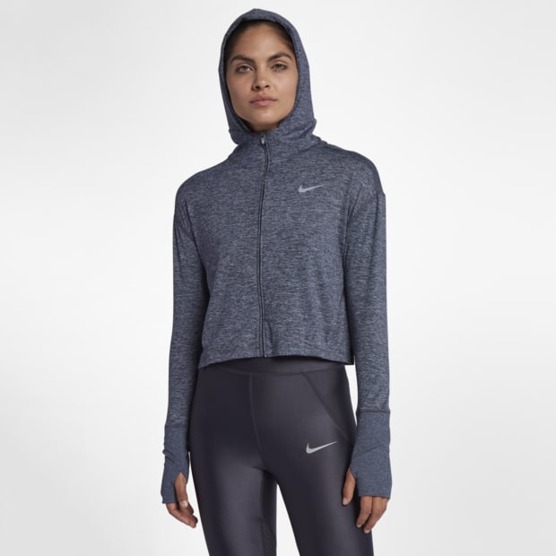 Женская беговая худи с молнией во всю длину Nike Element 191884164268