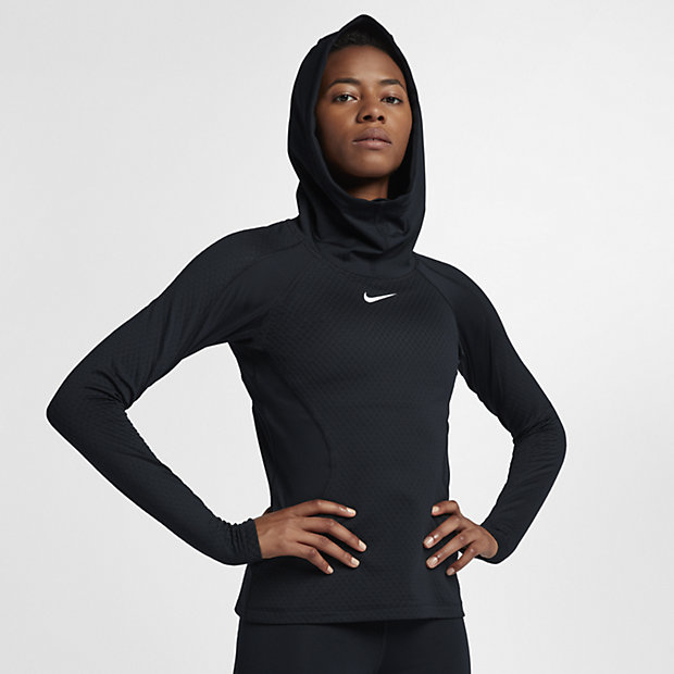 Женская худи для тренинга Nike Pro HyperWarm Hooded 885176751495