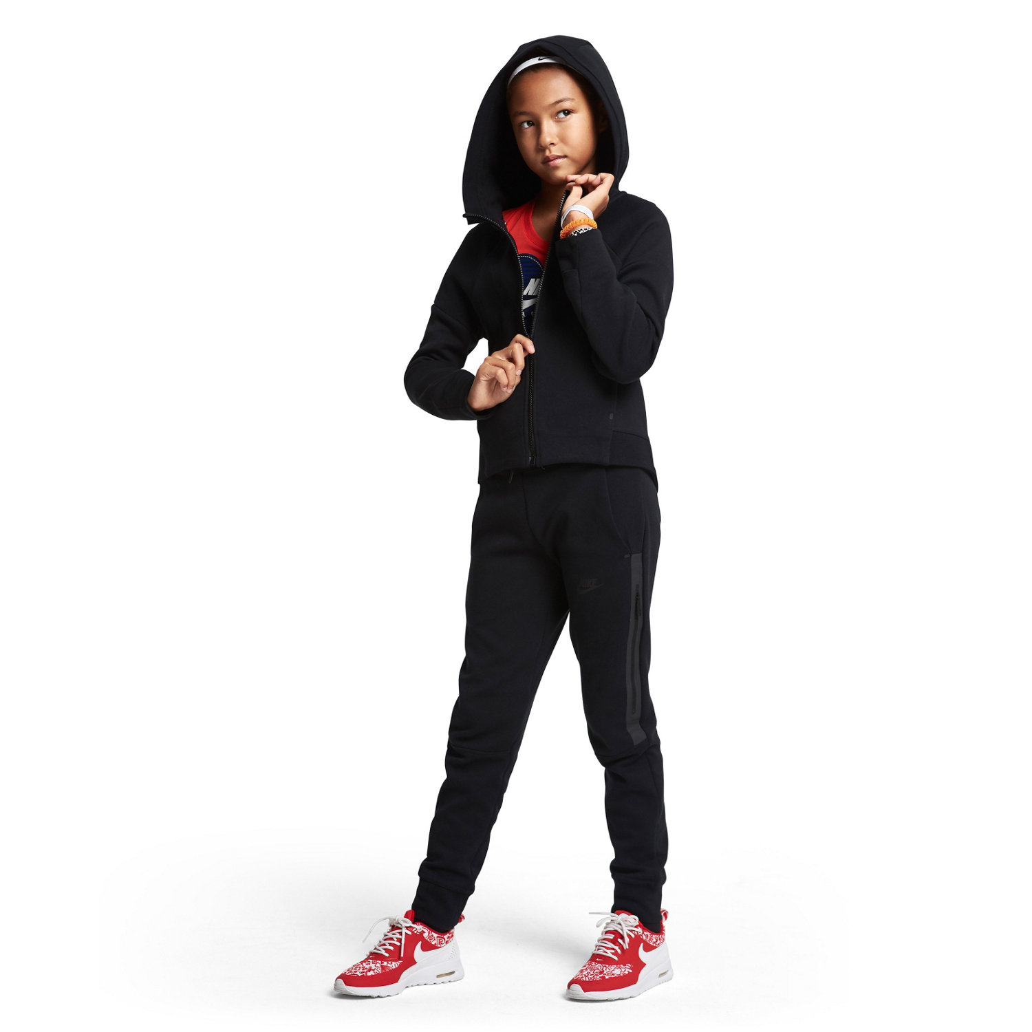 nike tech fleece hoodie kids pink